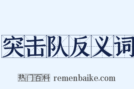 突击队反义词是什么意思的图片